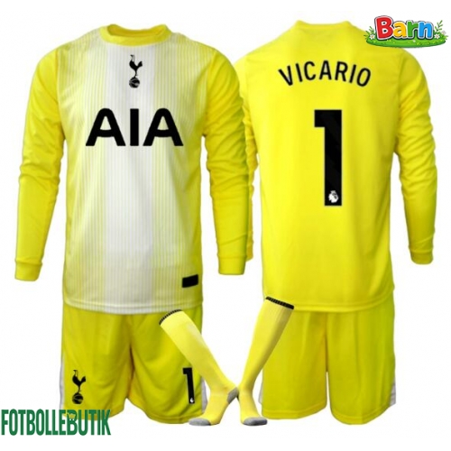 Tottenham Hotspur Guglielmo Vicario #1 Målvakt Tredjeställ Barn 2025-26 Långärmad (+ Korta byxor)